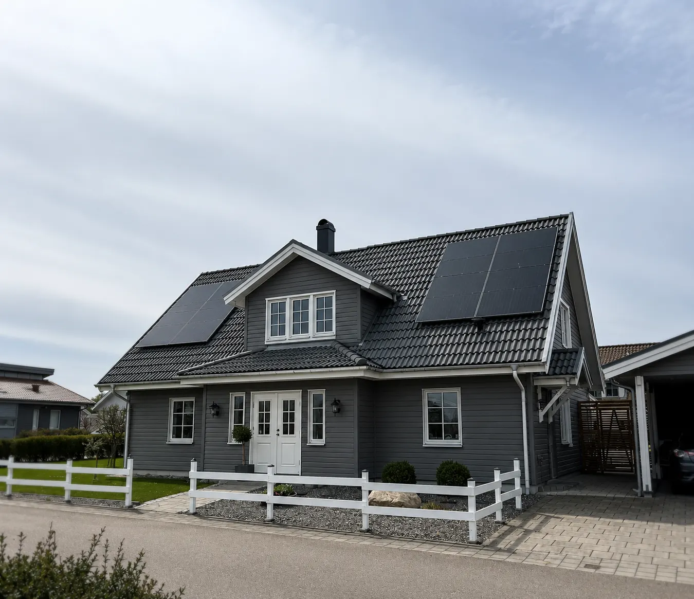 Söderlägen med fri exponering — Solceller Lund