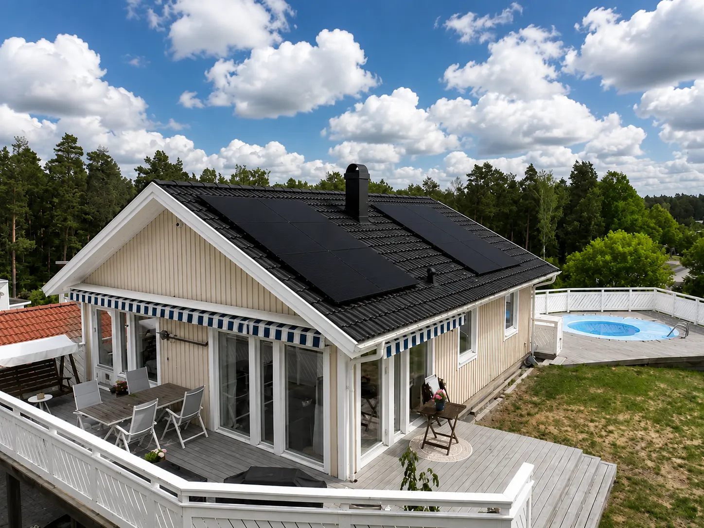 Söderlägen med fri exponering — Solceller Burlöv