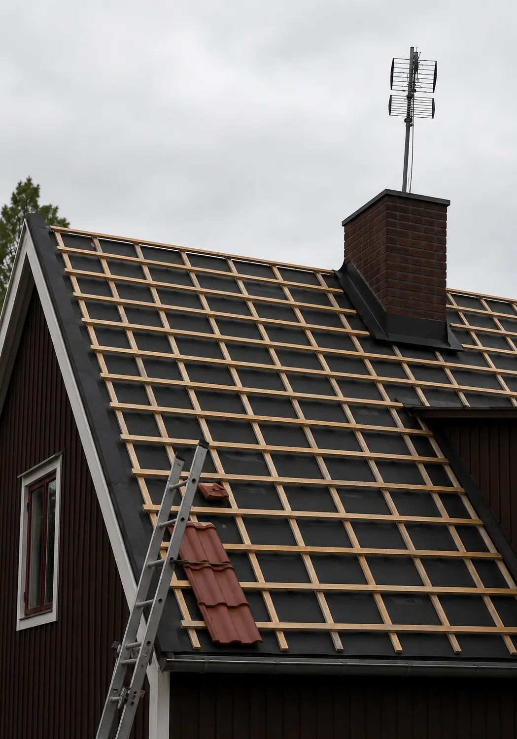 Lertegeltak i Degeberga: 60–100 års hållbarhet