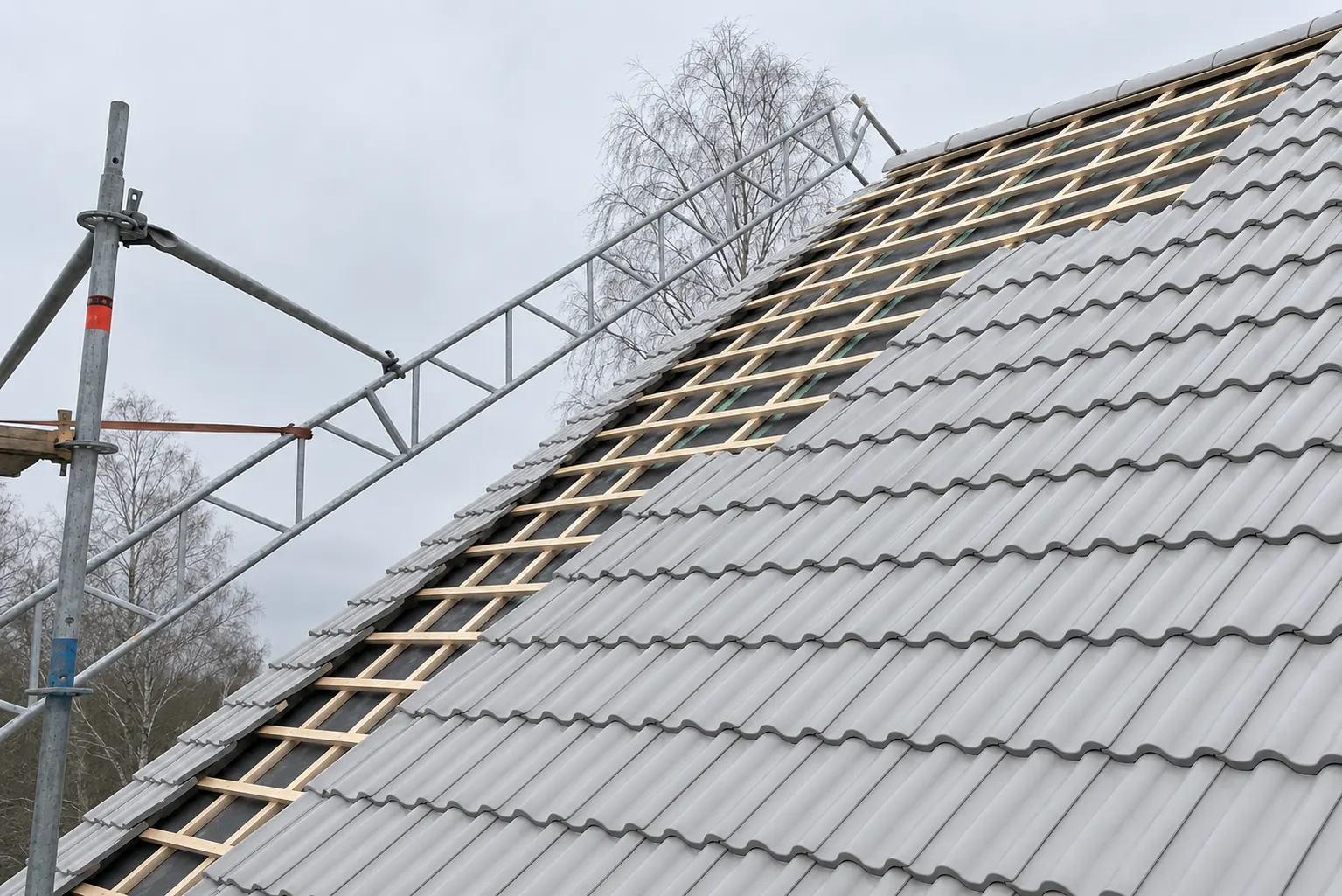 Betongpannetak (Benders/Bender) — Takläggare Hörby