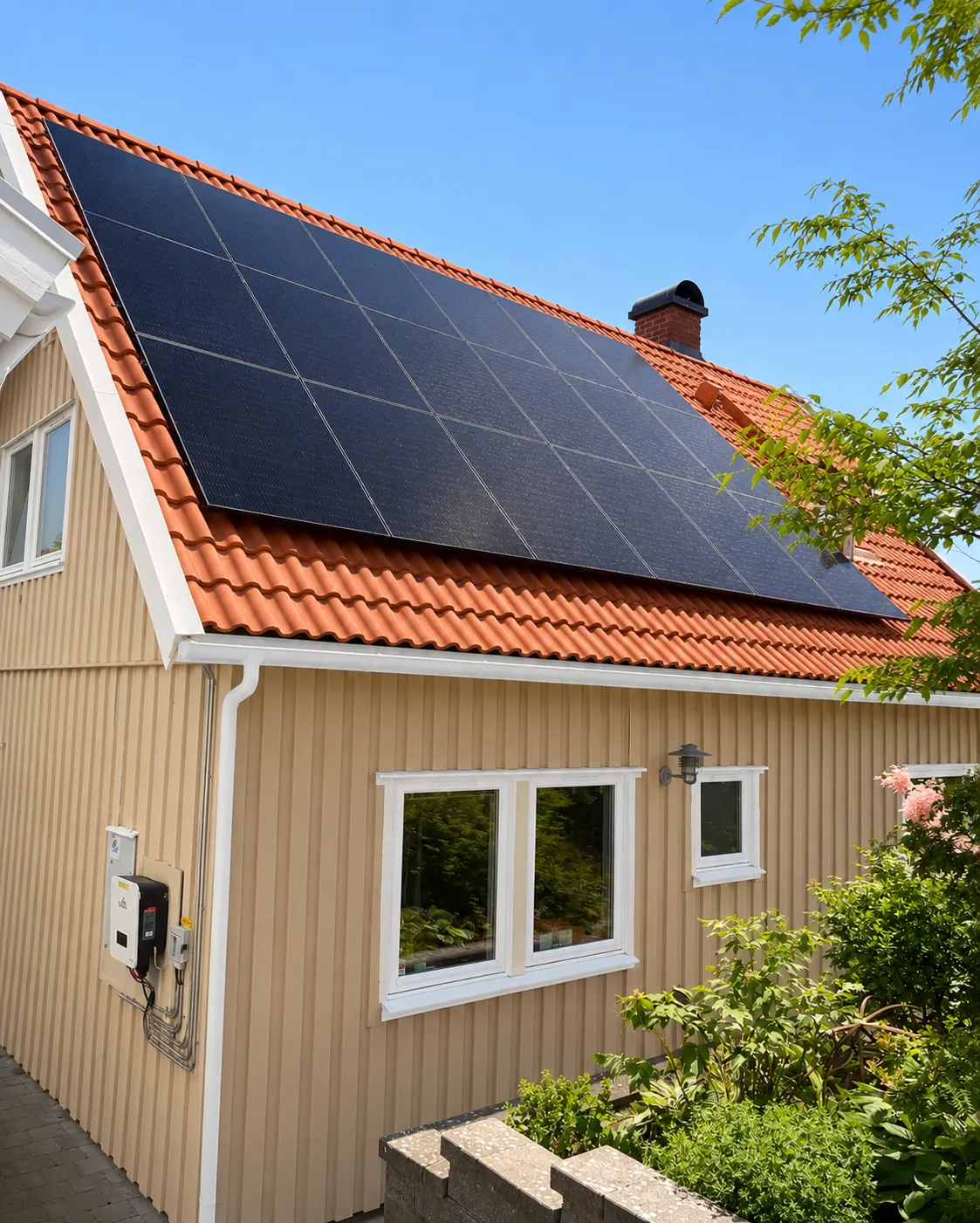 Tegeltak med tillräcklig bärighet — Solceller Eslöv